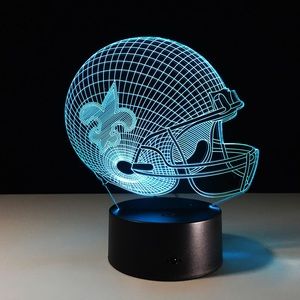 3D new orleans saints lamp